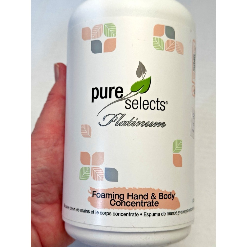New 1 Quart Pure Selects Platinum Foaming Hand Body Wash Concentrate Sealed 32oz